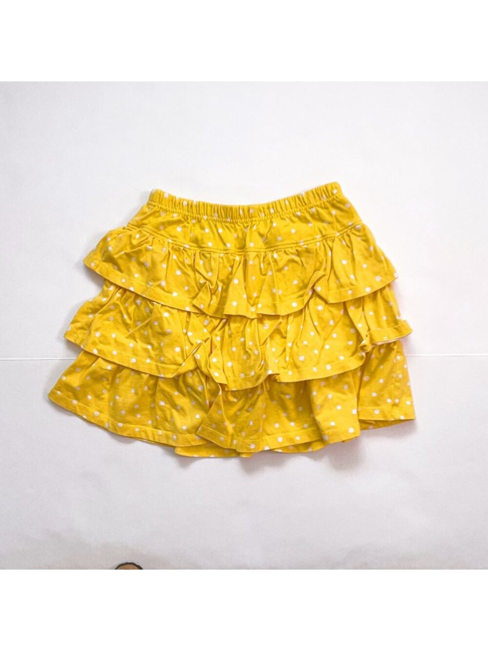 Hanna Andersson Yellow Ruffle Skort, Size 12